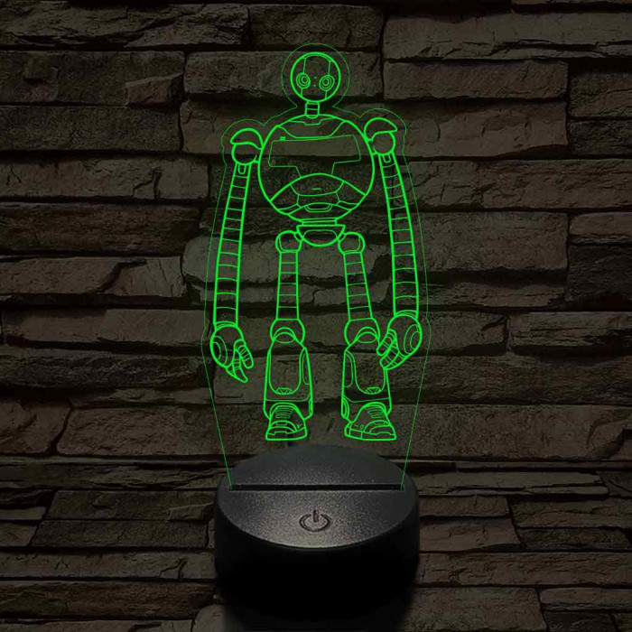 Vad Robot Rozzum 7134 „Roz” 7 színű  3D led lámpa