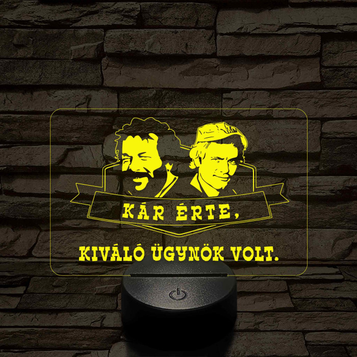 Bud Spencer & Terence Hill 3D 7 színű  3D led lámpa