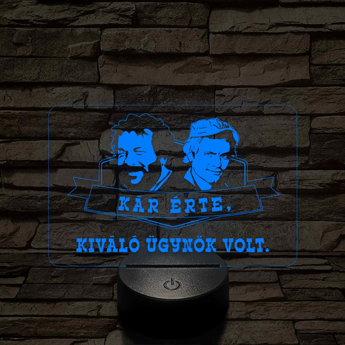 Bud Spencer & Terence Hill 3D 7 színű  3D led lámpa