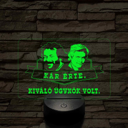 Bud Spencer & Terence Hill 3D 7 színű  3D led lámpa