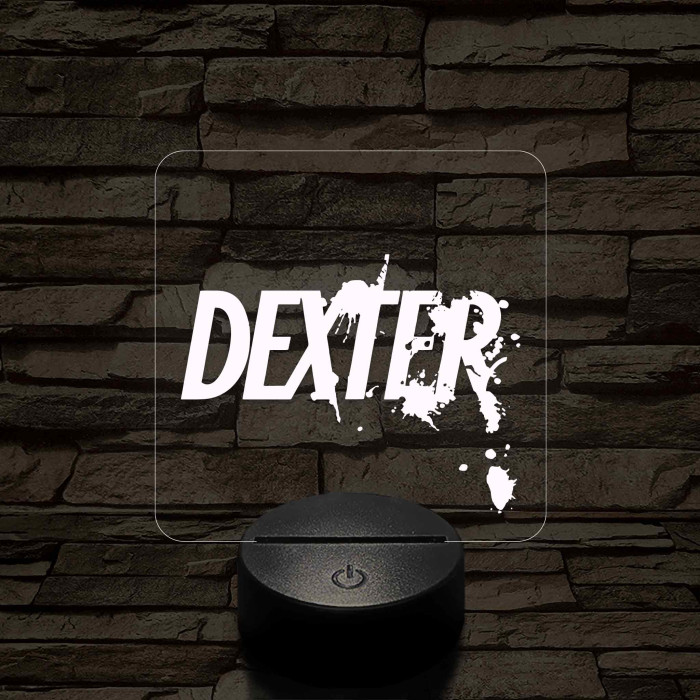 Dexter 3D 7 színű  3D led lámpa