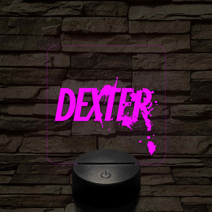Dexter 3D 7 színű  3D led lámpa