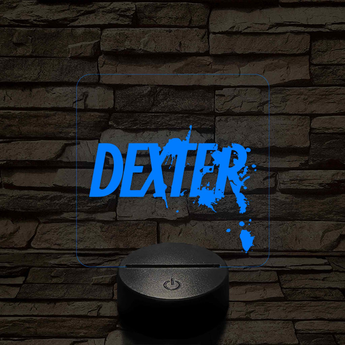 Dexter 3D 7 színű  3D led lámpa
