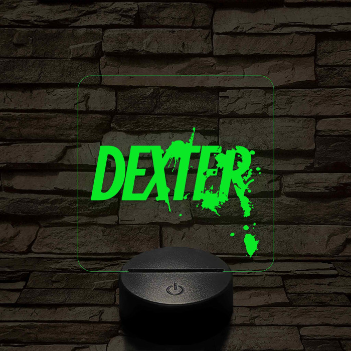 Dexter 3D 7 színű  3D led lámpa