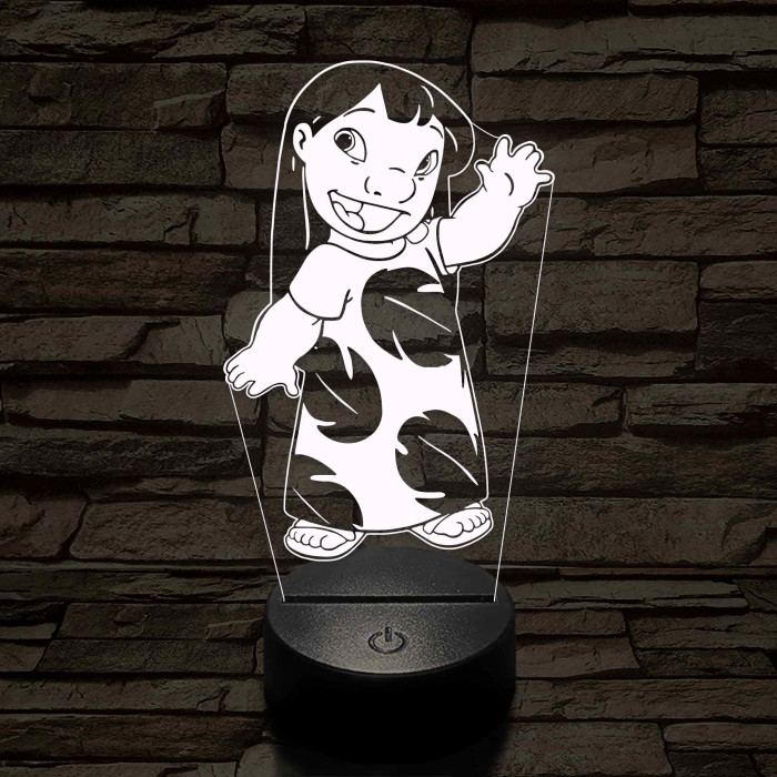 Lula 7 színű 3D led lámpa