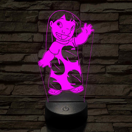 Lula 7 színű 3D led lámpa