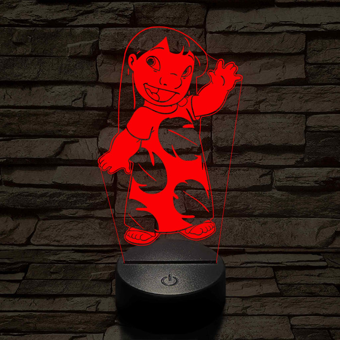 Lula 7 színű 3D led lámpa