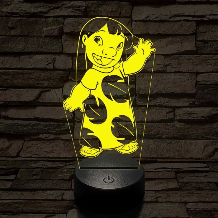 Lula 7 színű 3D led lámpa