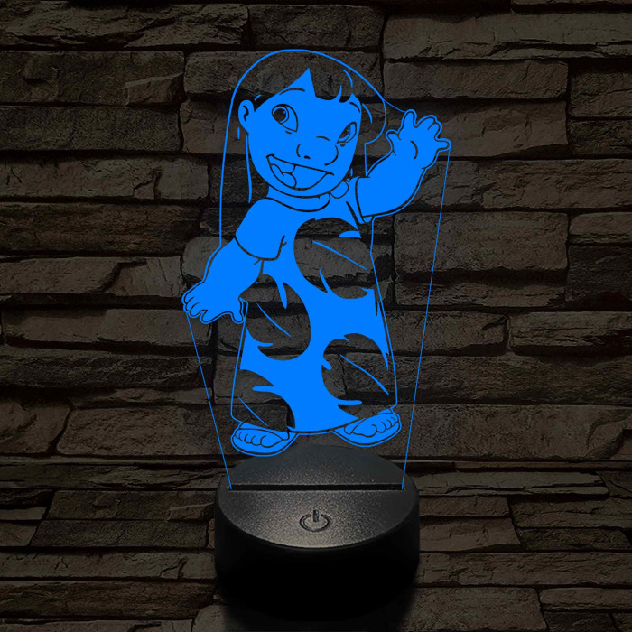 Lula 7 színű 3D led lámpa