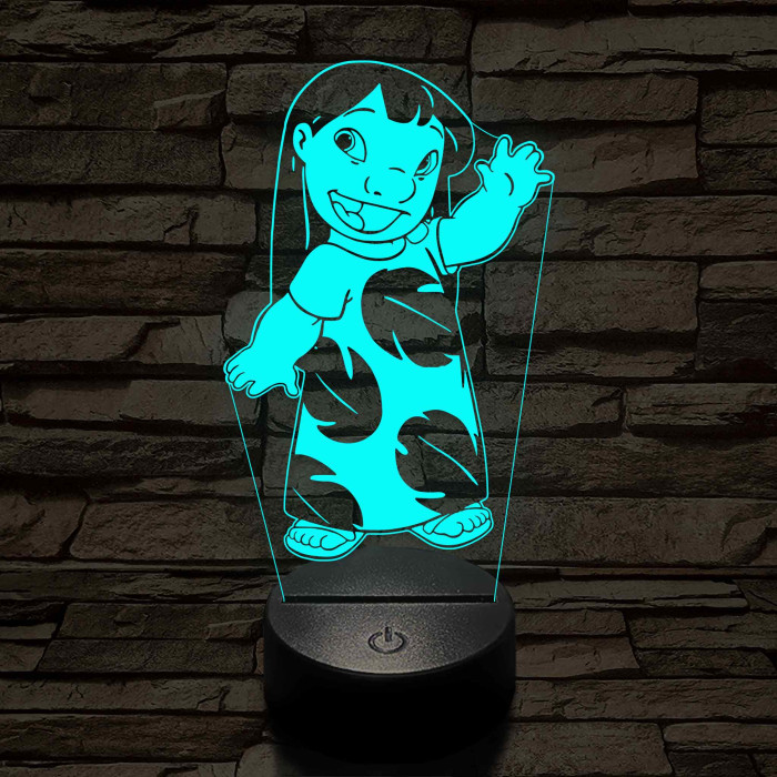 Lula 7 színű 3D led lámpa