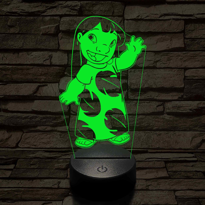 Lula 7 színű 3D led lámpa