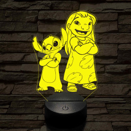 Lula és űrkutya 7 színű 3D led lámpa