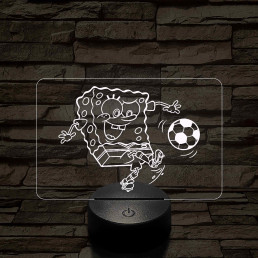 Focizó SpongyaBob – 7 színű, színváltós 3D LED lámpa