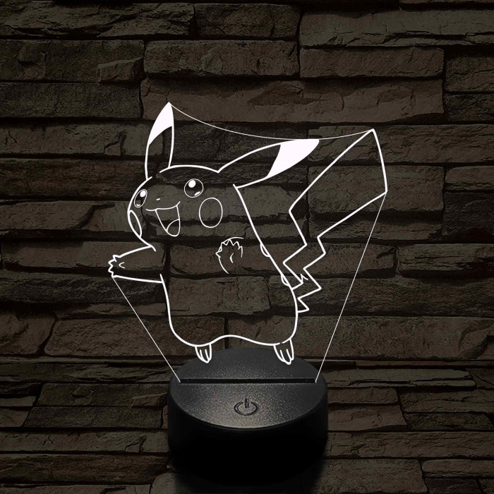 Villámcsapás – 7 színű, színváltós 3D LED lámpa