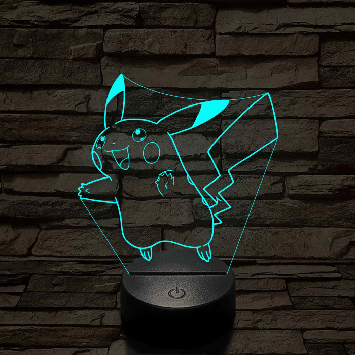 Villámcsapás – 7 színű, színváltós 3D LED lámpa