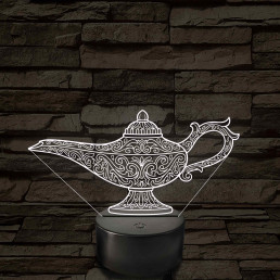 Csodalámpa 7 színű, színváltós  3D led lámpa