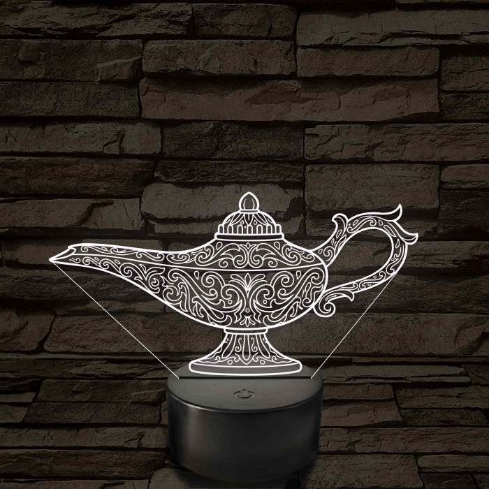 Csodalámpa 7 színű, színváltós  3D led lámpa