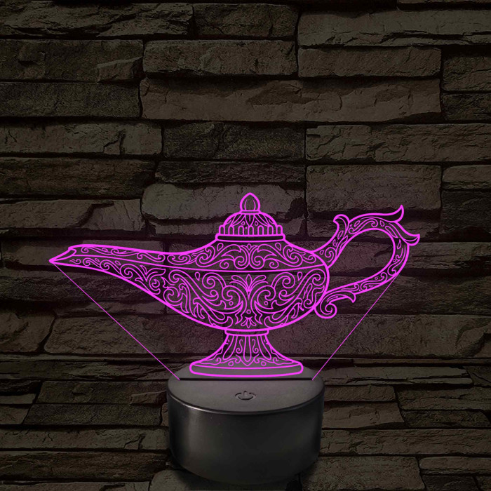 Csodalámpa 7 színű, színváltós  3D led lámpa