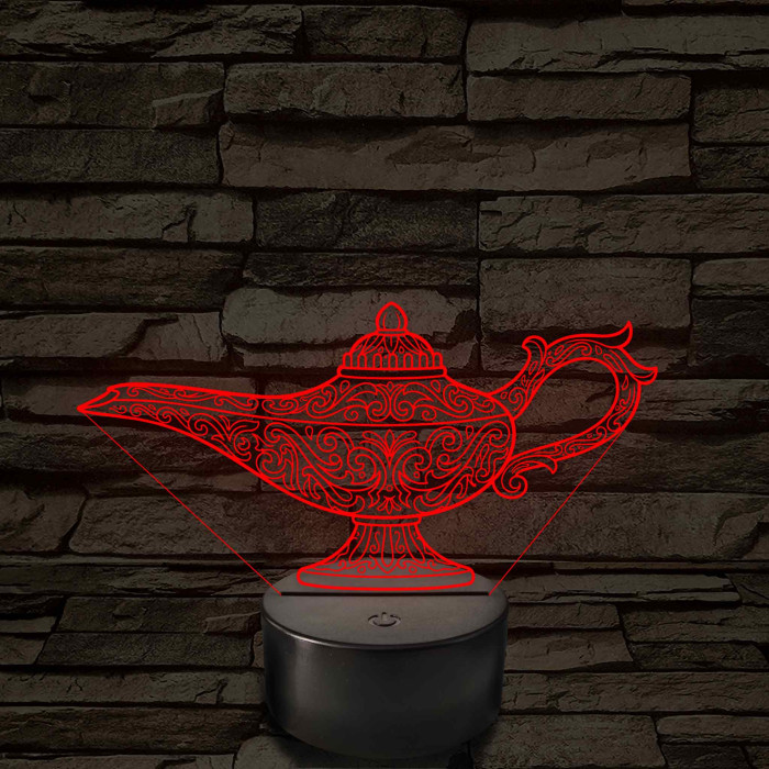 Csodalámpa 7 színű, színváltós  3D led lámpa