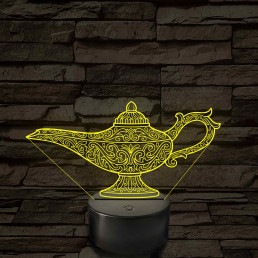 Csodalámpa 7 színű, színváltós  3D led lámpa