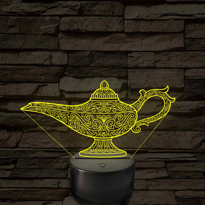 Csodalámpa 7 színű, színváltós  3D led lámpa