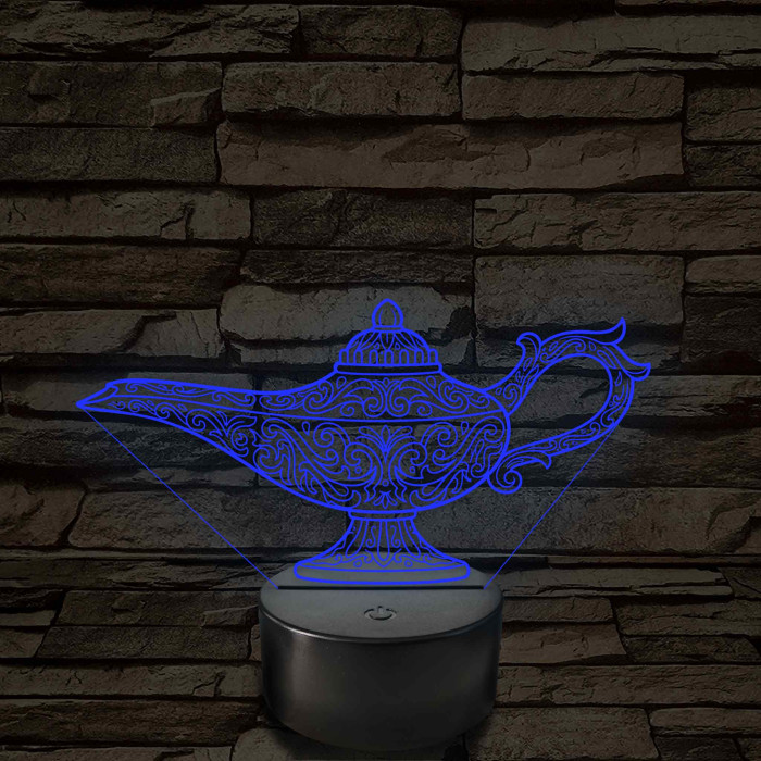 Csodalámpa 7 színű, színváltós  3D led lámpa