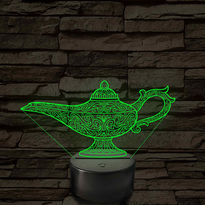 Csodalámpa 7 színű, színváltós  3D led lámpa