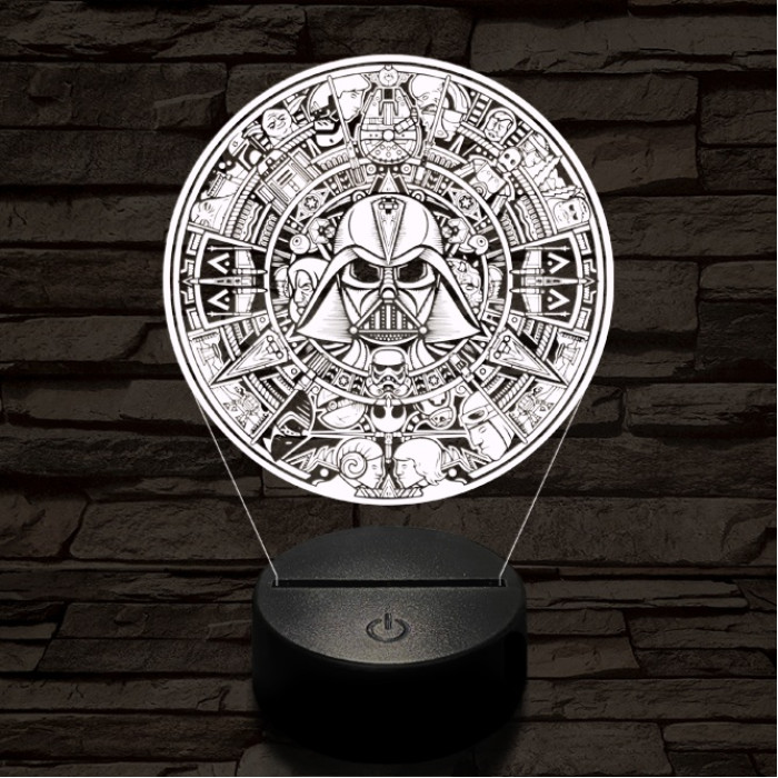 Csillagok Univerzuma 7 színű  3D led lámpa