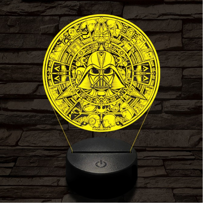 Csillagok Univerzuma 7 színű  3D led lámpa