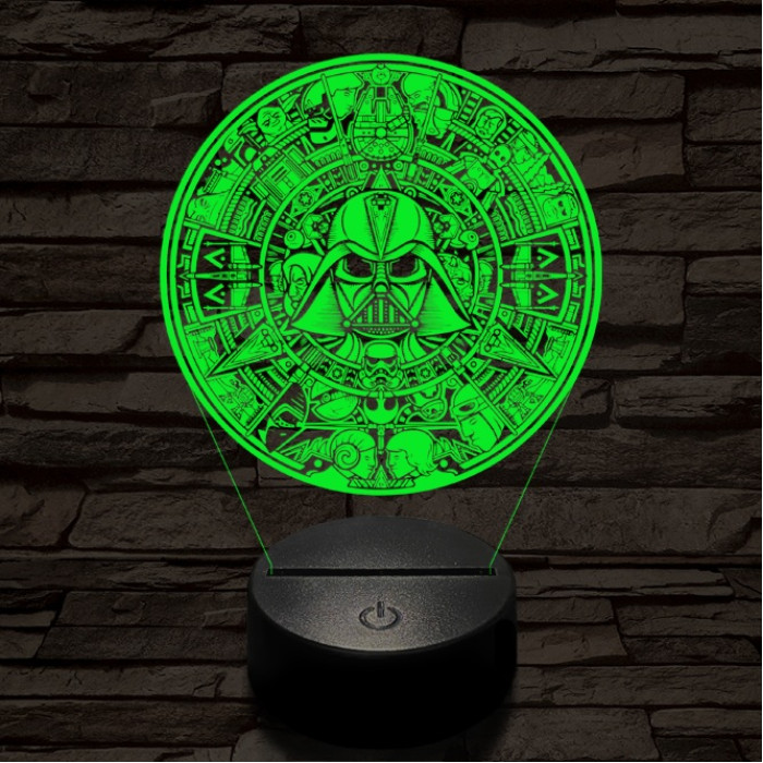 Csillagok Univerzuma 7 színű  3D led lámpa