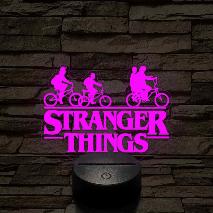 Stranger Things  7 színű  3D led lámpa