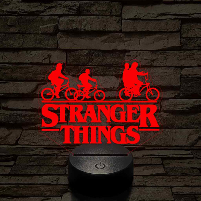 Stranger Things  7 színű  3D led lámpa