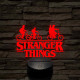Stranger Things  7 színű  3D led lámpa
