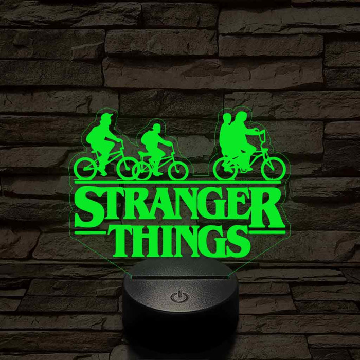 Stranger Things  7 színű  3D led lámpa