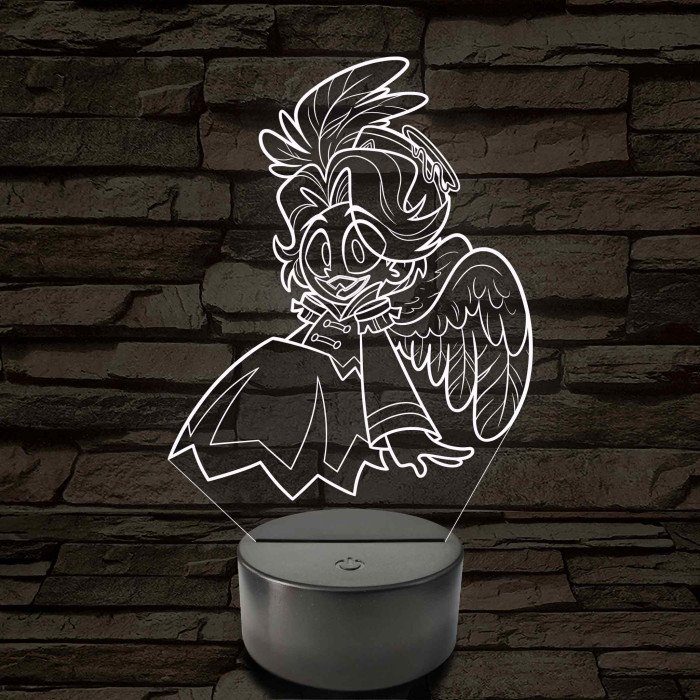Égi Lény - Ábel 7 színű, színváltós 3D LED lámpa