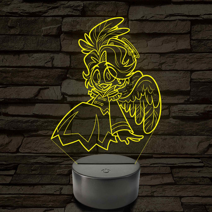 Égi Lény - Ábel 7 színű, színváltós 3D LED lámpa