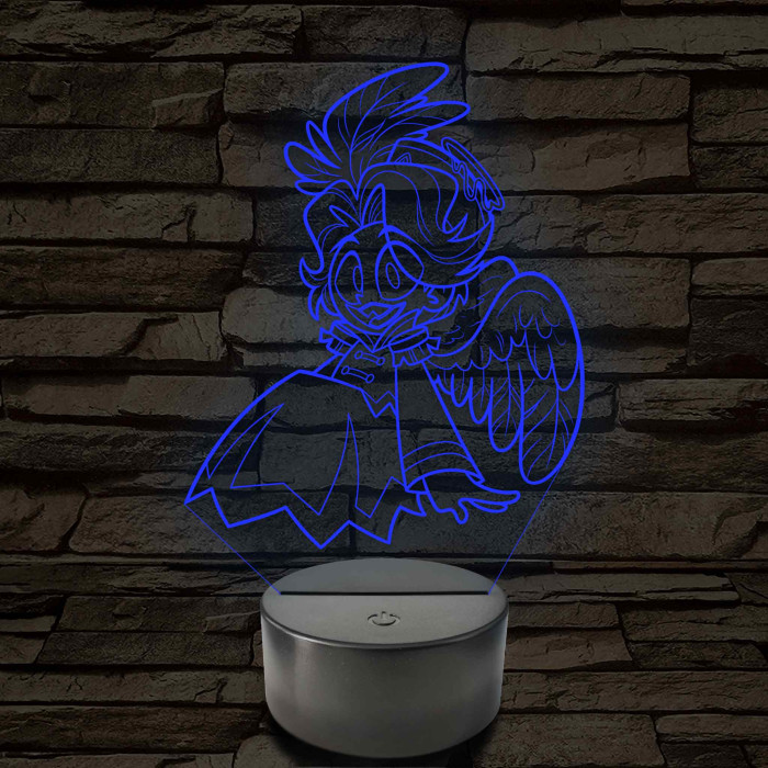 Égi Lény - Ábel 7 színű, színváltós 3D LED lámpa