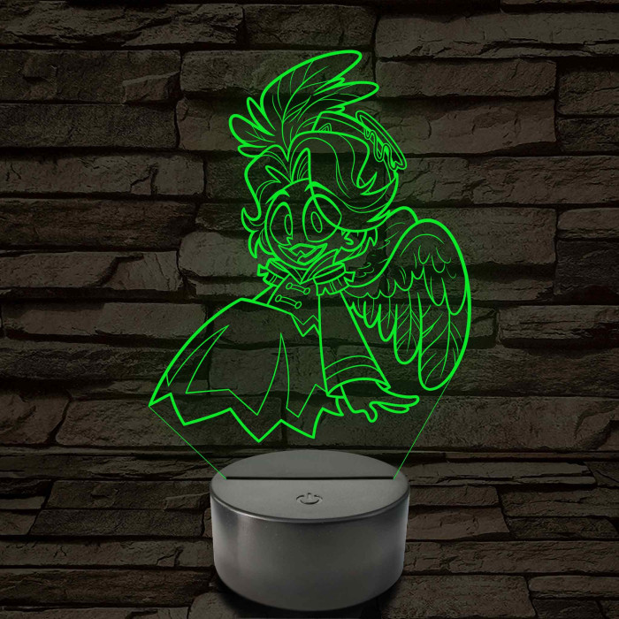 Égi Lény - Ábel 7 színű, színváltós 3D LED lámpa