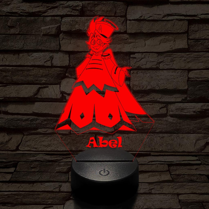 Hazbin Hotel Abel - 7 színű, színváltós 3D LED lámpa