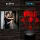 Egyedi fotógravírozás szív rózsákkal 7 színű 3D led lámpa