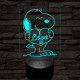 Snoopy love 7 színű 3D led lámpa