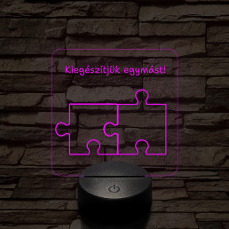 Kiegészítjük egymást! 7 színű 3D led lámpa