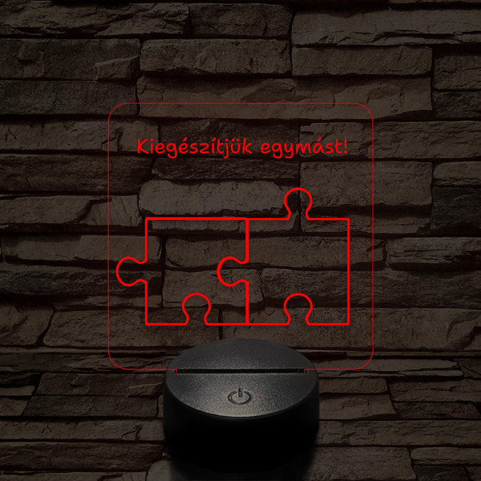 Kiegészítjük egymást! 7 színű 3D led lámpa