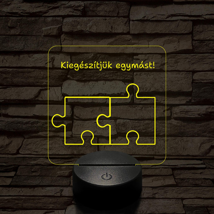 Kiegészítjük egymást! 7 színű 3D led lámpa