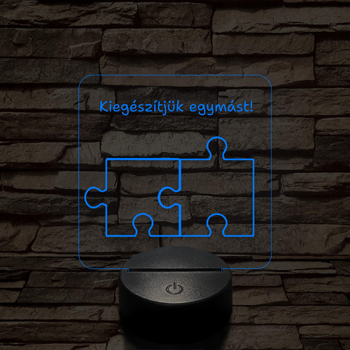 Kiegészítjük egymást! 7 színű 3D led lámpa