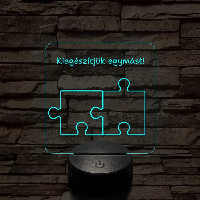Kiegészítjük egymást! 7 színű 3D led lámpa