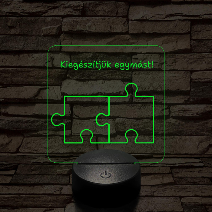 Kiegészítjük egymást! 7 színű 3D led lámpa