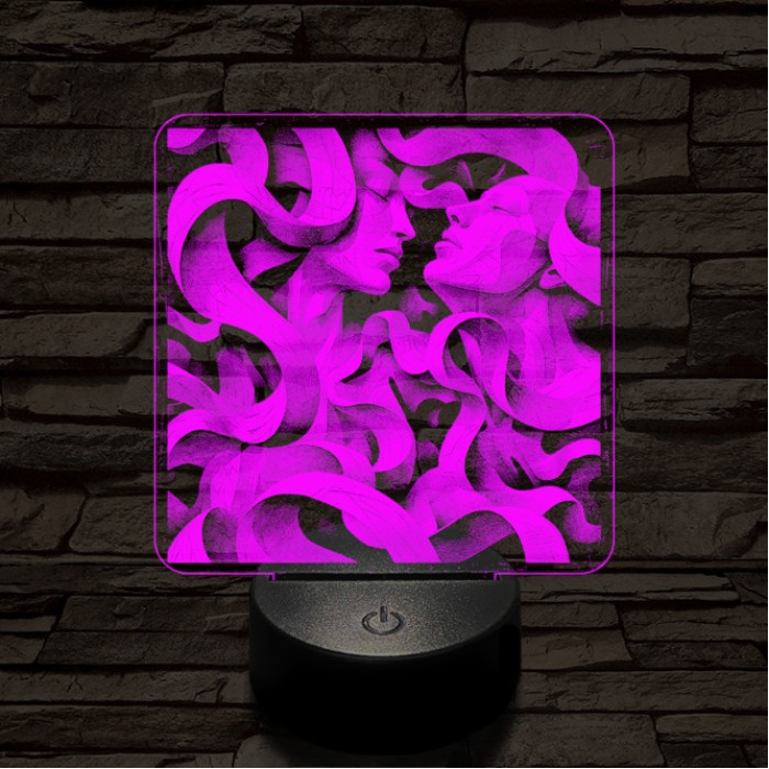 Összefonódás 7 színű valósághű 3D led lámpa