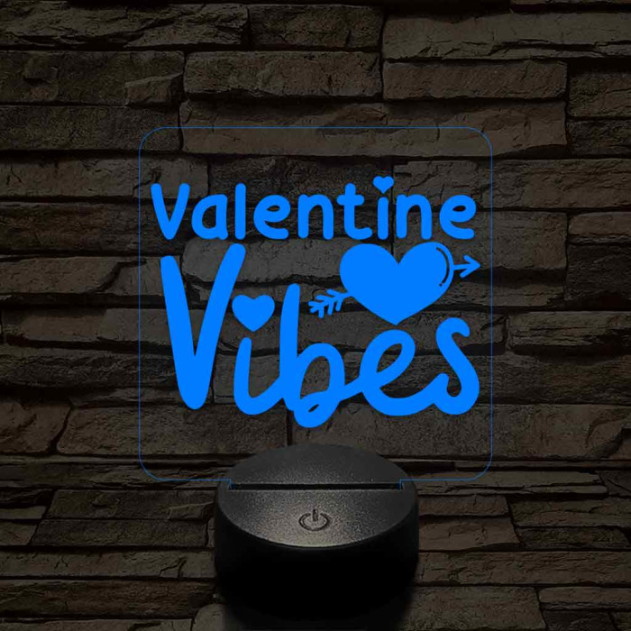 Valentini hangulat 7 színű 3D led lámpa