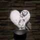 Szerelmes művész 7 színű 3D led lámpa